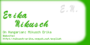 erika mikusch business card